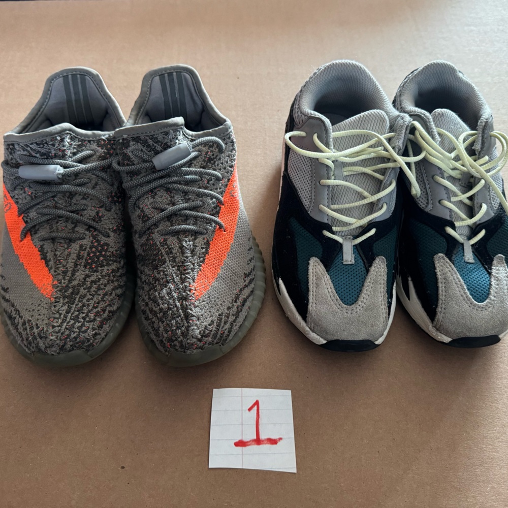Yeezy Kids Sneakers - Gray and Orange